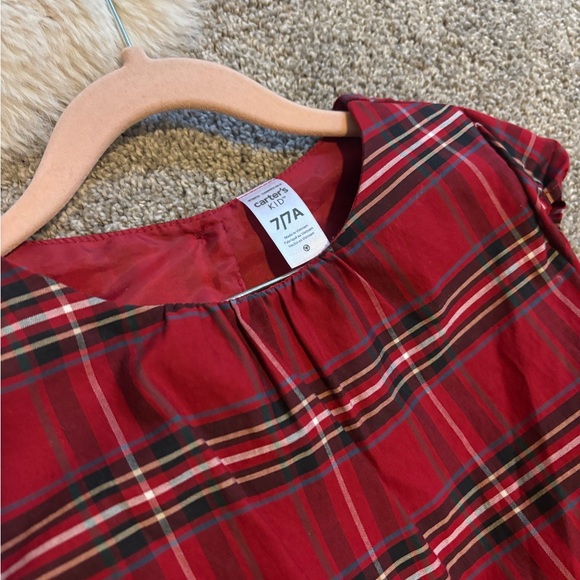 CARTER’S - Plaid Red Kids Christmas / Holiday Dress - Picture 2 of 3
